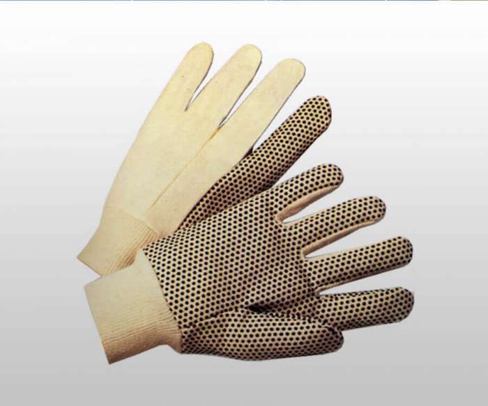 cotton canvas gloves with dot grips