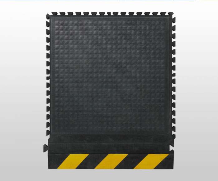 modular traffic tile with yellow safety bevel