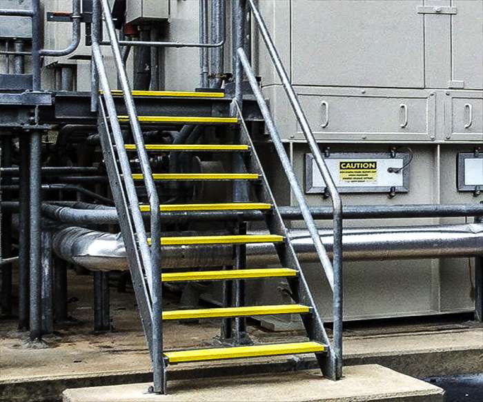 safety yellow stair covers